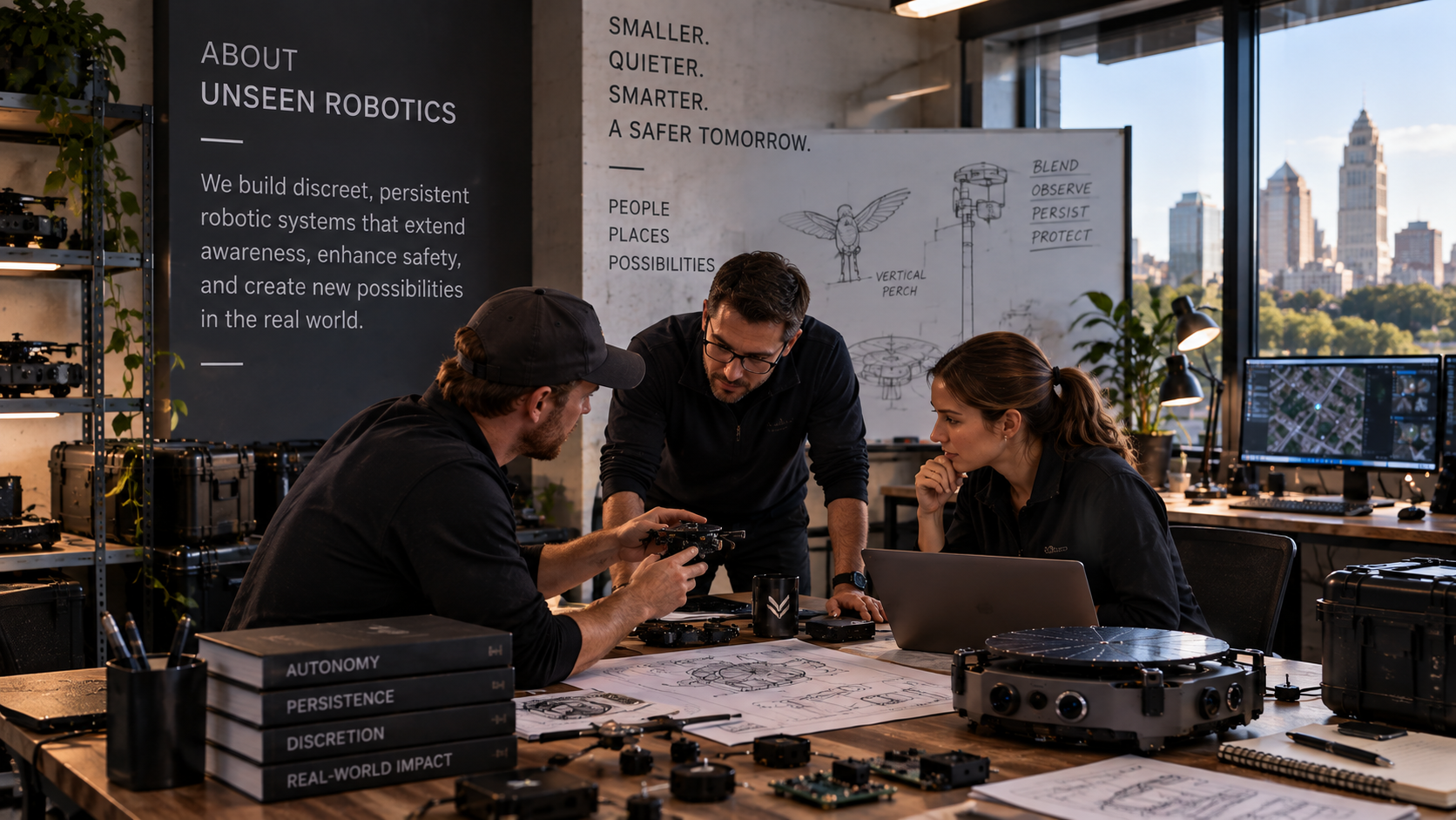 Unseen Robotics engineering team developing robotic systems