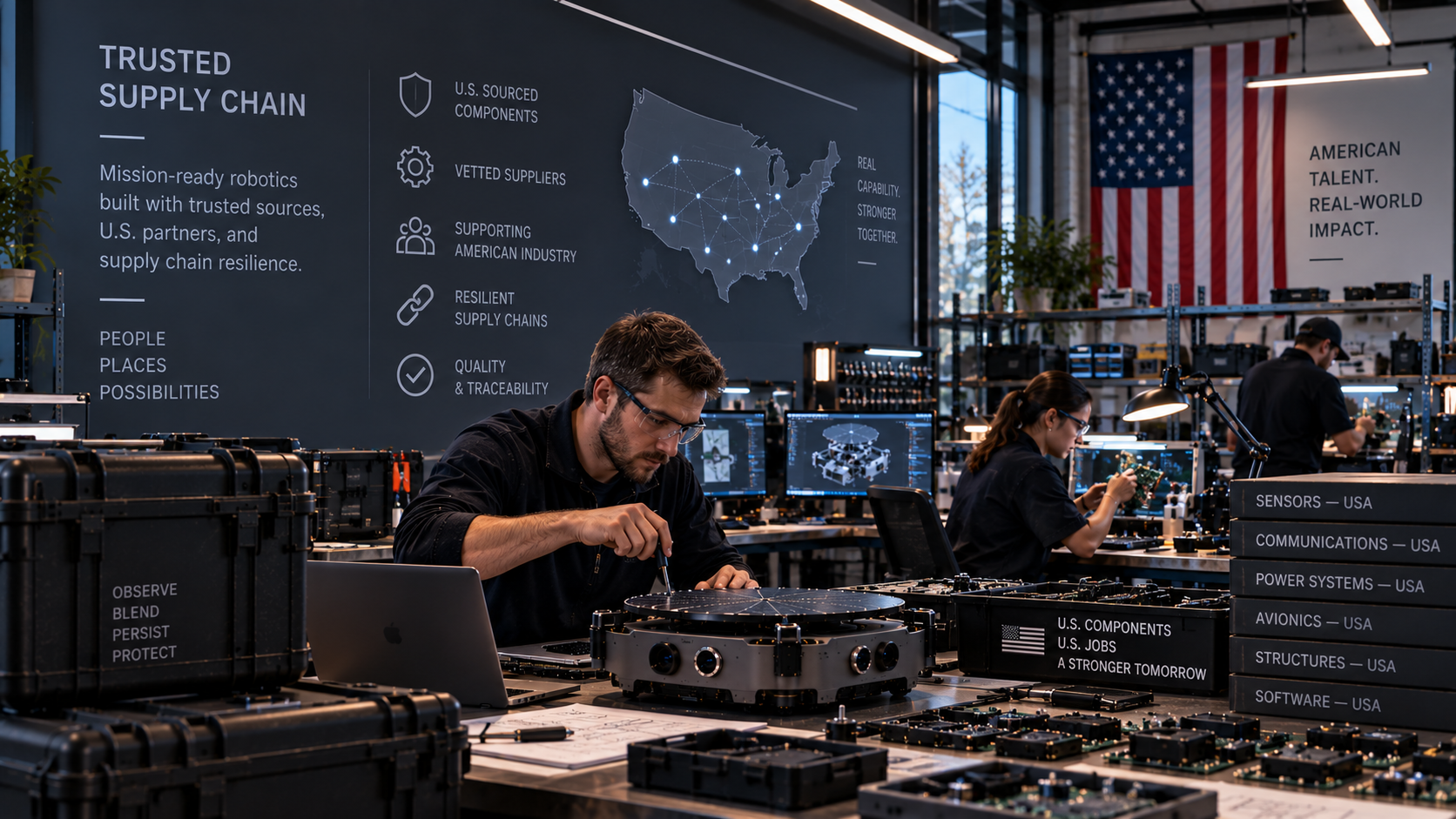 Trusted U.S. supply chain and robotics manufacturing